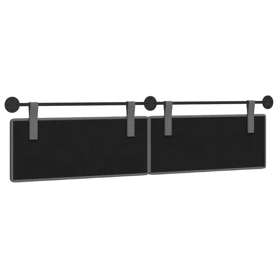 Tête de lit suspendue Gris foncé tissu - 7