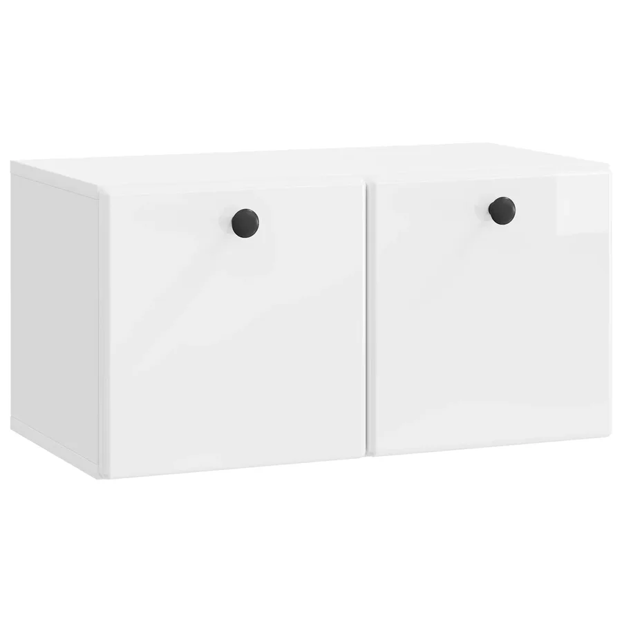 Meuble TV mural 59,5 x 31 x 30 cm Blanc brillant - 2