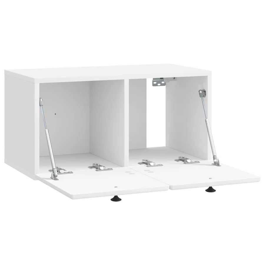 Meuble TV mural 59,5 x 31 x 30 cm Blanc brillant - 5