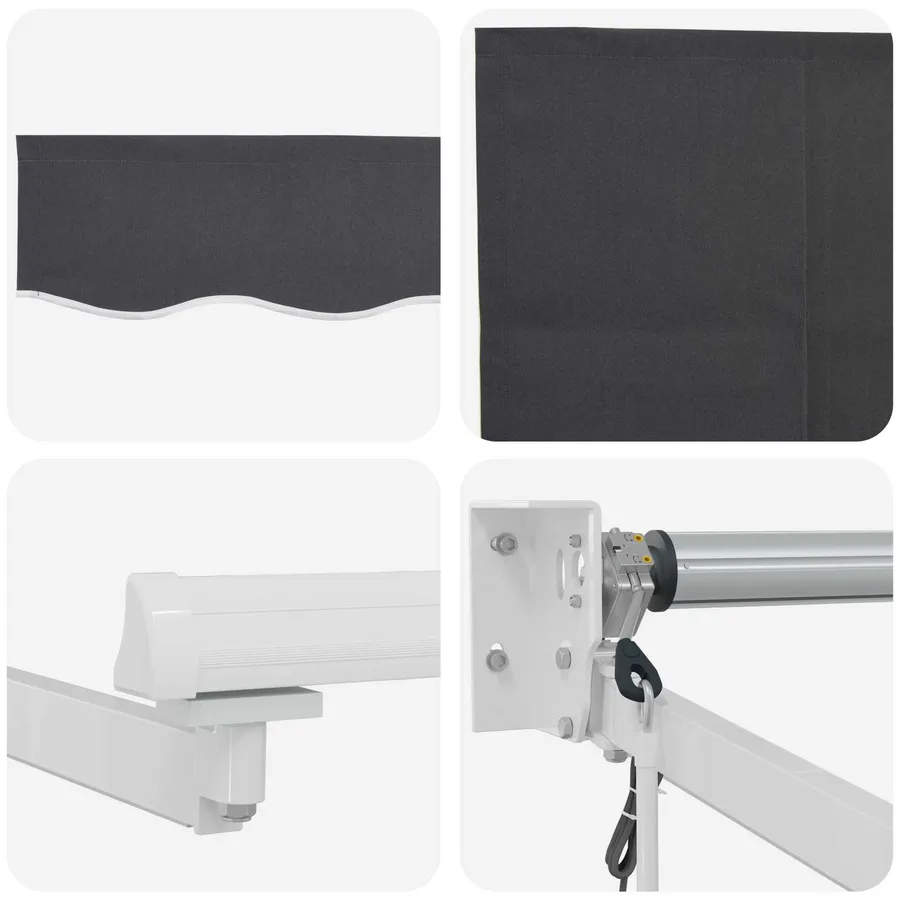 Auvent rétractable électrique Anthracite 5 x 3 m - 9