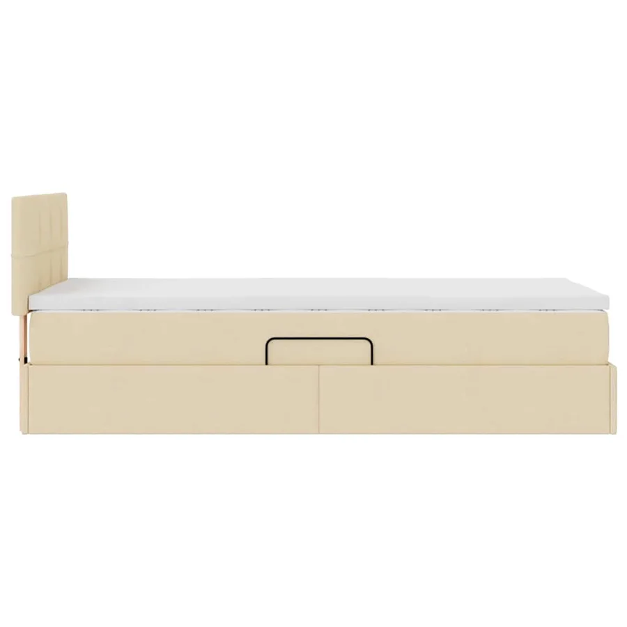 Lit avec rangement et matelas avec matelas Crème 90 x 200 cm - 8