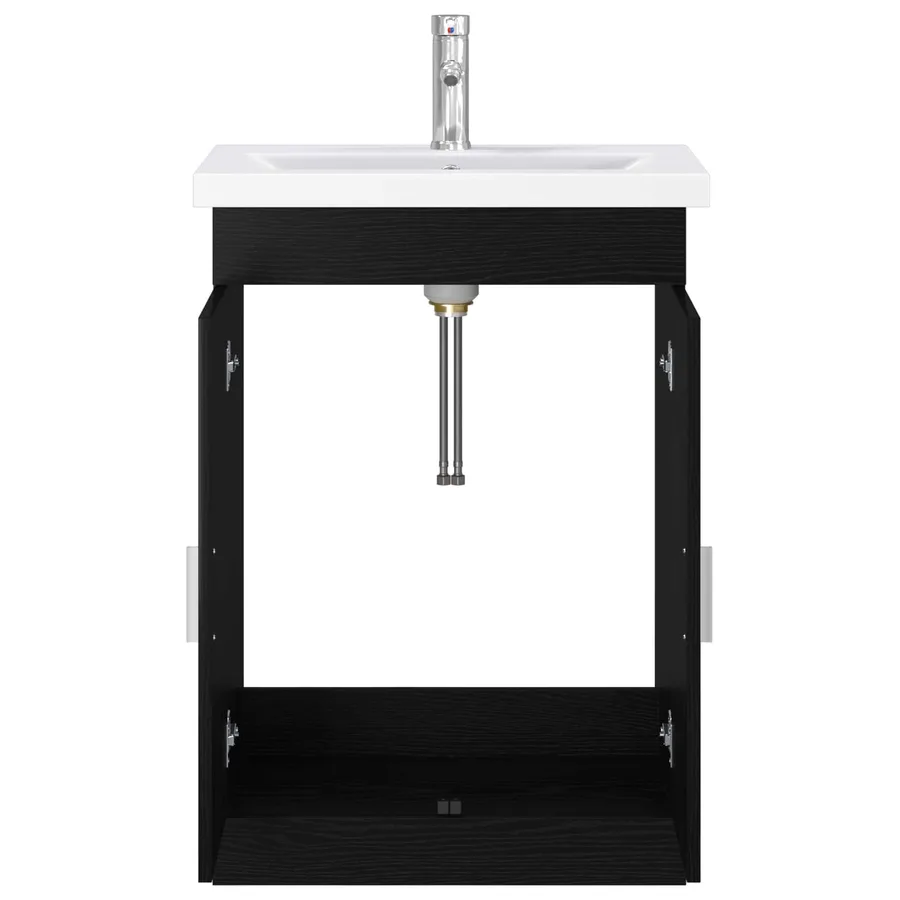 Ensemble de mobilier de salle de bain Chêne noir - 3