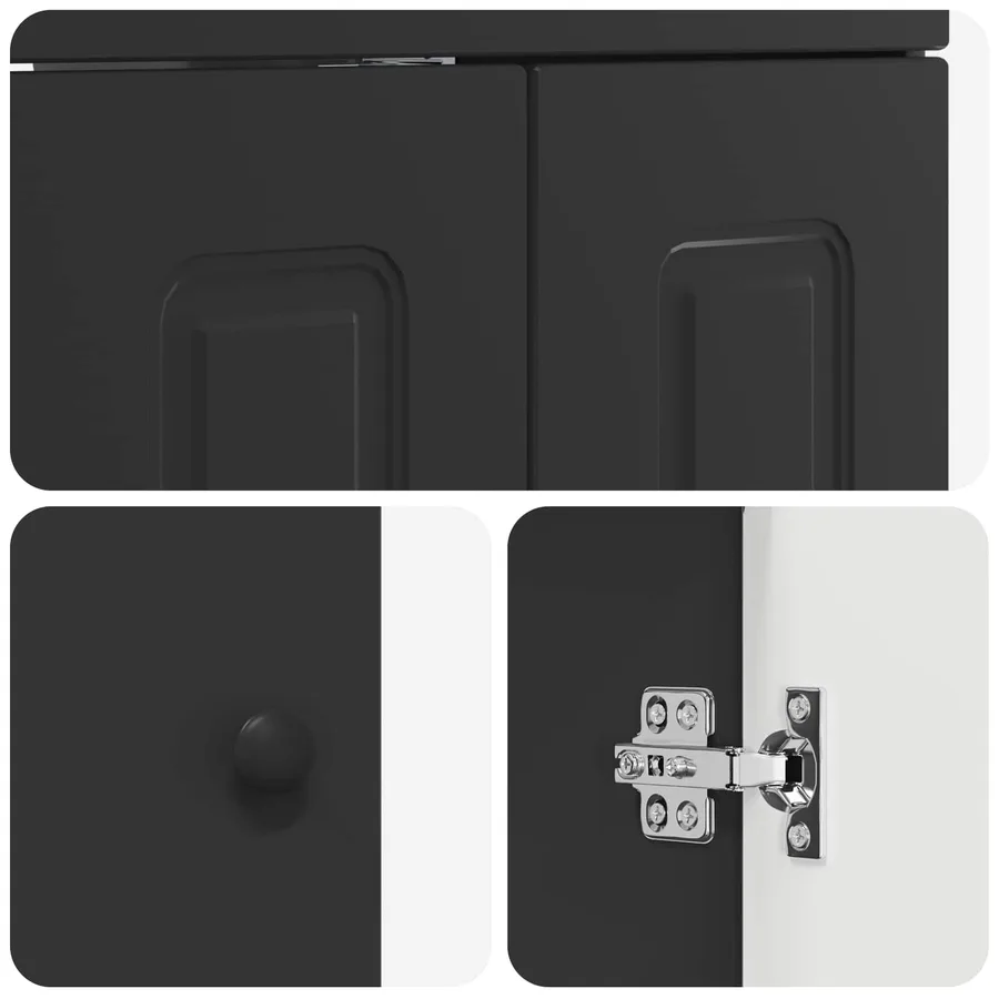 Ensemble de mobilier de salle de bain Chêne noir - 8