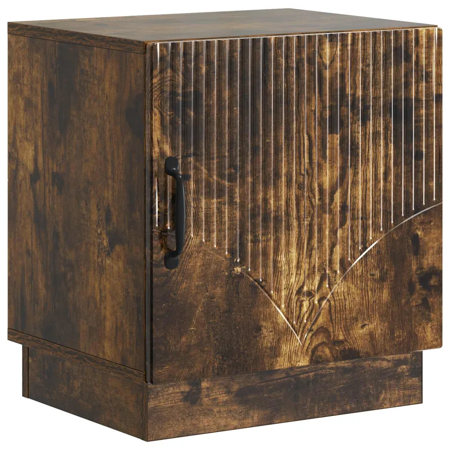 Table de chevet Chêne fumé 43 x 34,5 x 47 cm Bois d'ingénierie - 2