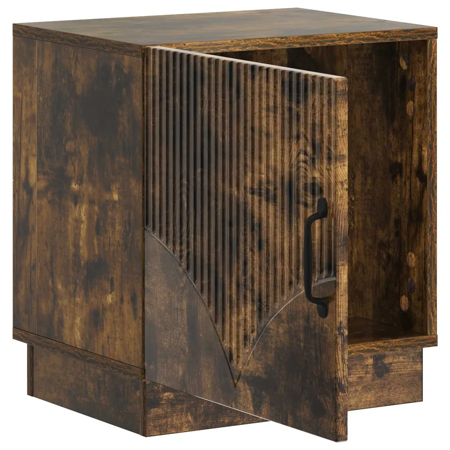 Table de chevet Chêne fumé 43 x 34,5 x 47 cm Bois d'ingénierie - 4