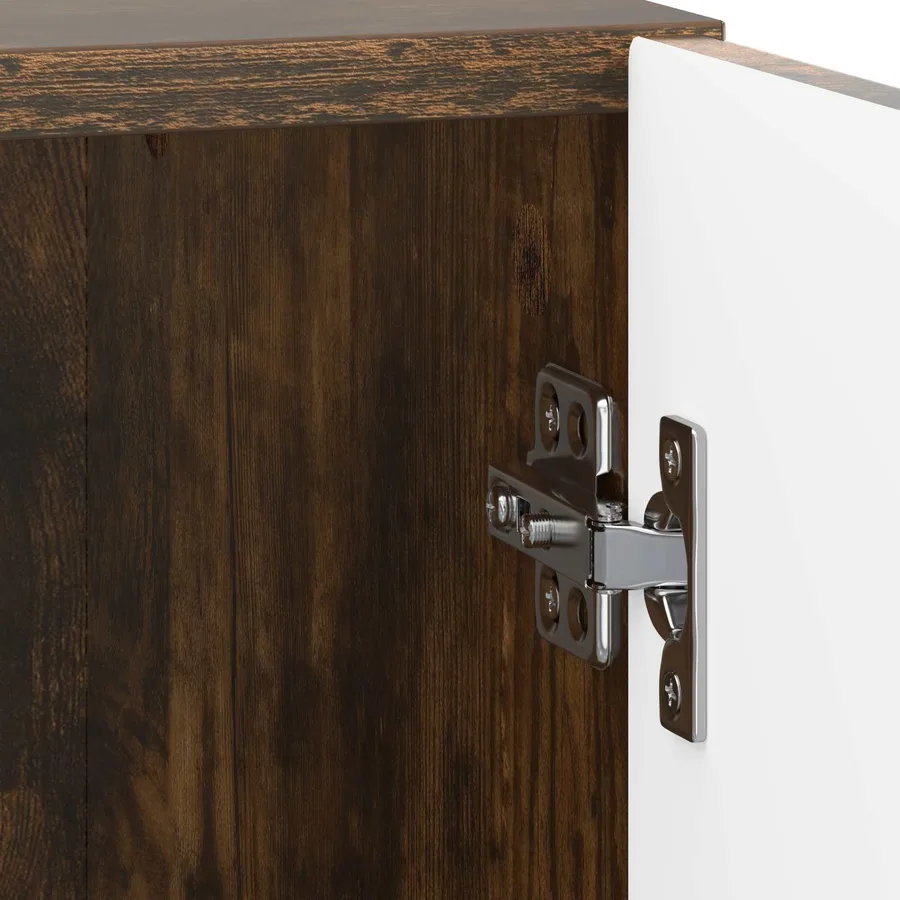 Table de chevet Chêne fumé 43 x 34,5 x 47 cm Bois d'ingénierie - 9