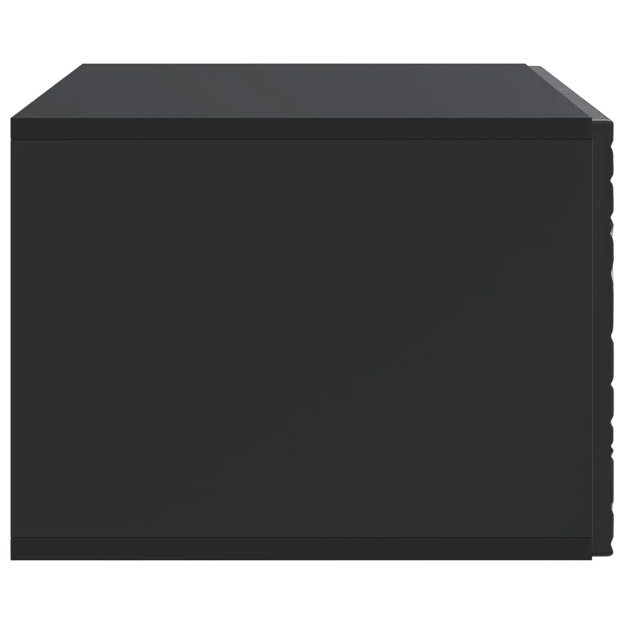 Meuble TV mural 59,5 x 31 cm Noir Bois d'ingénierie - 6