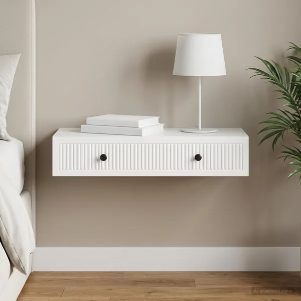 Table d'appoint murale Blanc 87,5 x 34,5 x 17 cm