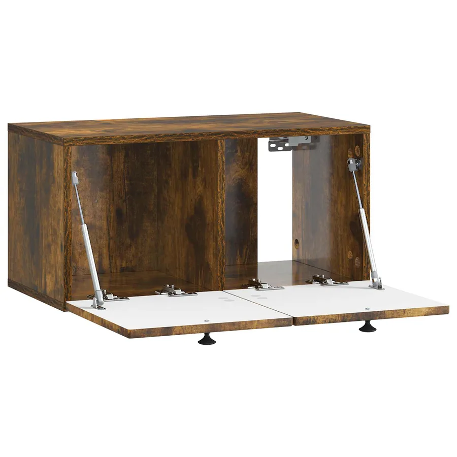 Meuble TV mural Chêne fumé 59,5 x 31 x 30 cm Bois d'ingénierie - 5