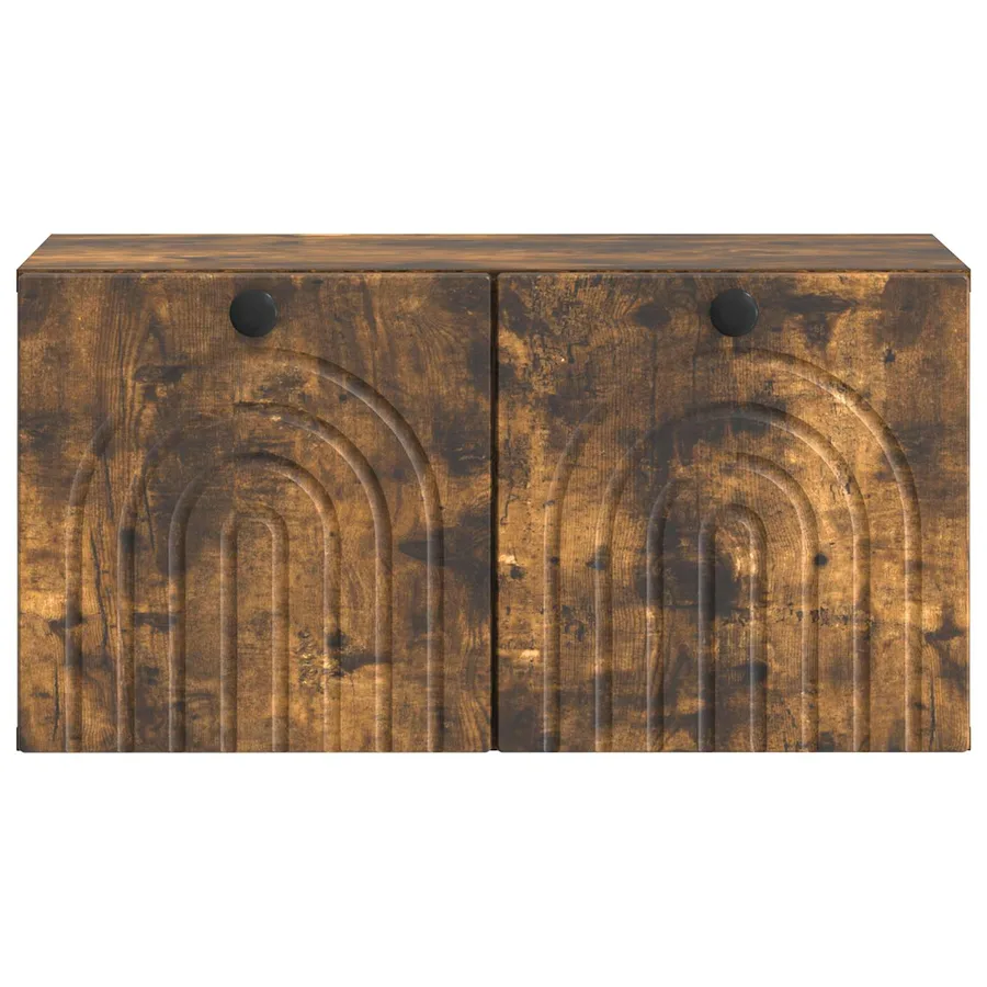 Meuble TV mural Chêne fumé 59,5 x 31 x 30 cm Bois d'ingénierie - 6