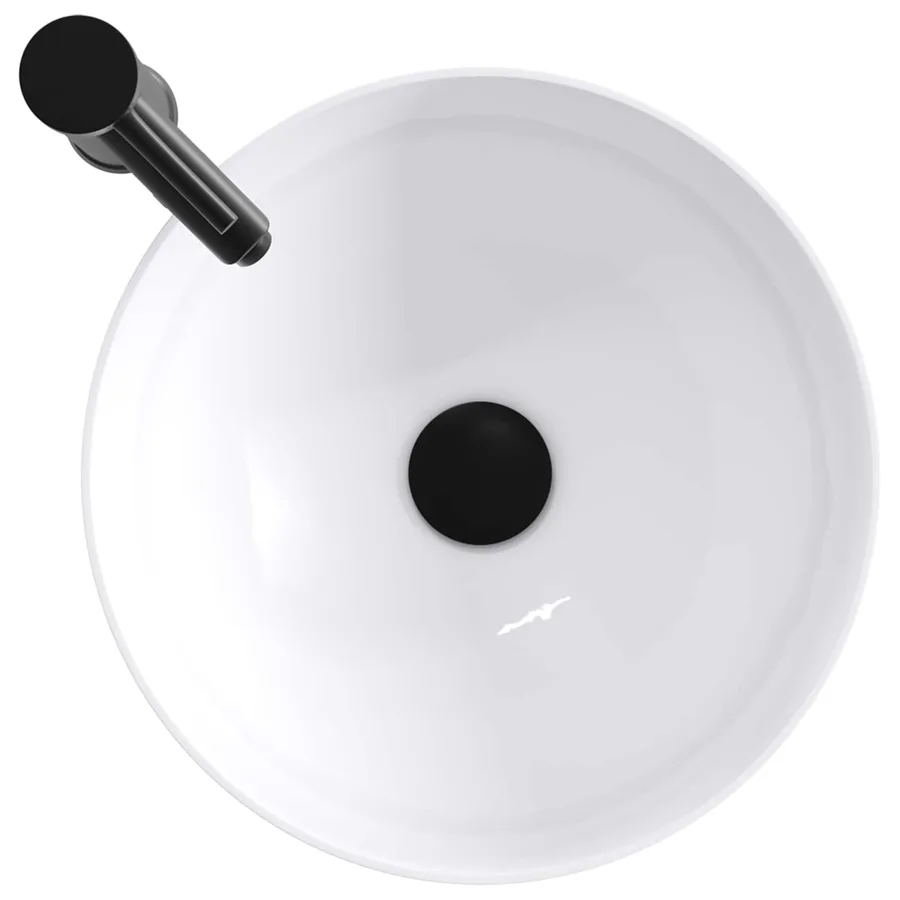Lavabo de salle de bains Noir Mat 35,5 x 35,5 x 14,5 cm métal - 7