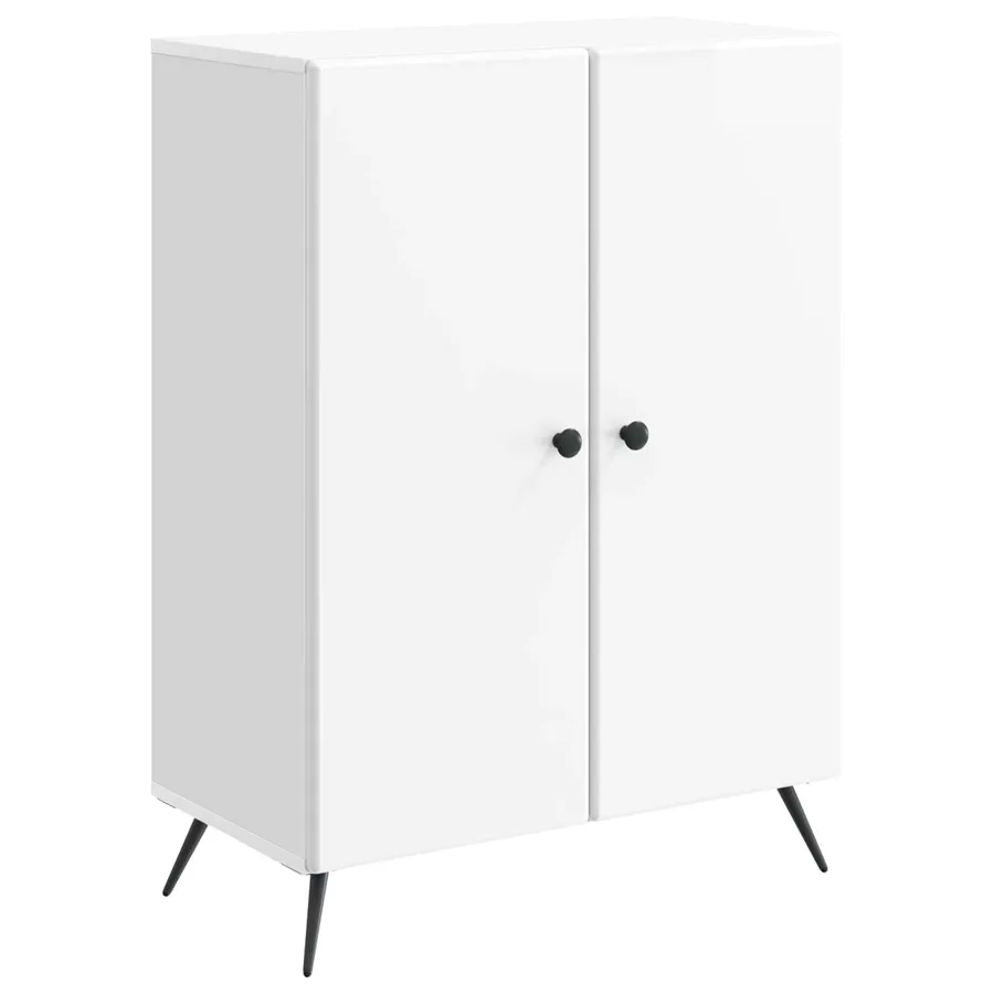 Buffet Blanc brillant 66 x 34,5 x 90 cm Bois d'ingénierie - 2