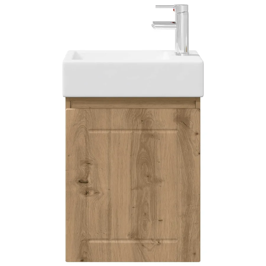 Meuble de salle de bain avec robinet Chêne artisanal - 5