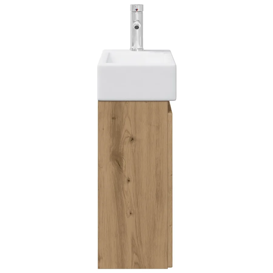 Meuble de salle de bain avec robinet Chêne artisanal - 6