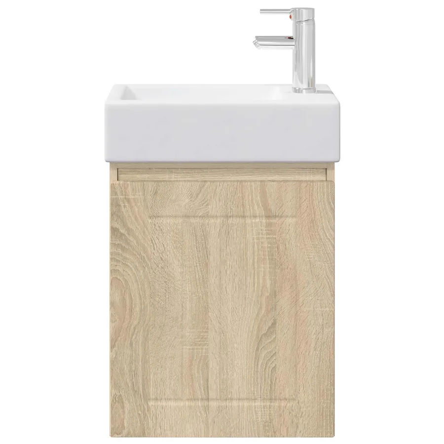 Meuble de salle de bain avec robinet Chêne Sonoma - 5