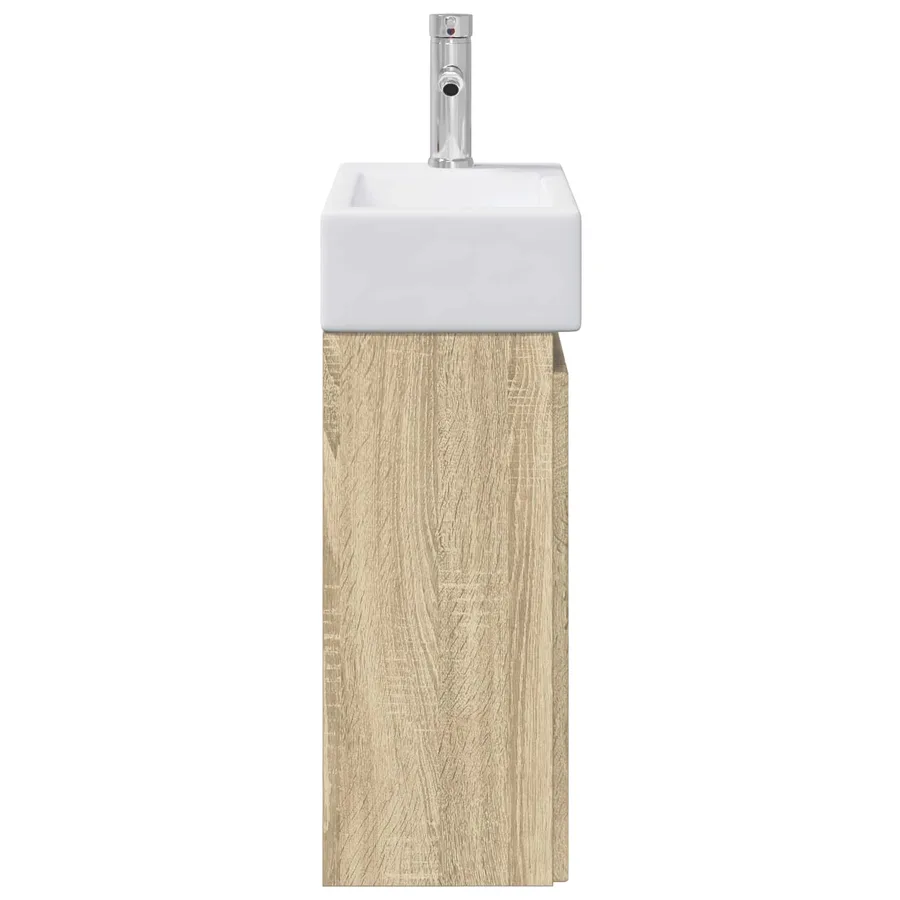 Meuble de salle de bain avec robinet Chêne Sonoma - 6