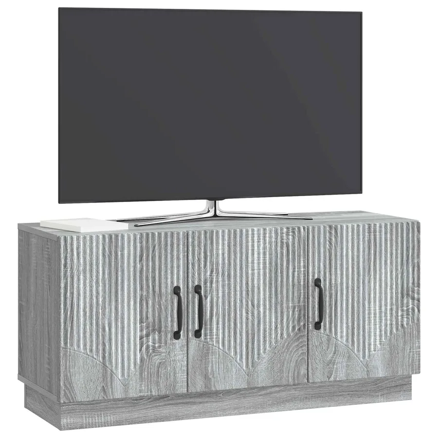 Meuble TV Sonoma gris 99 x 34,5 x 47 cm Bois d'ingénierie - 3