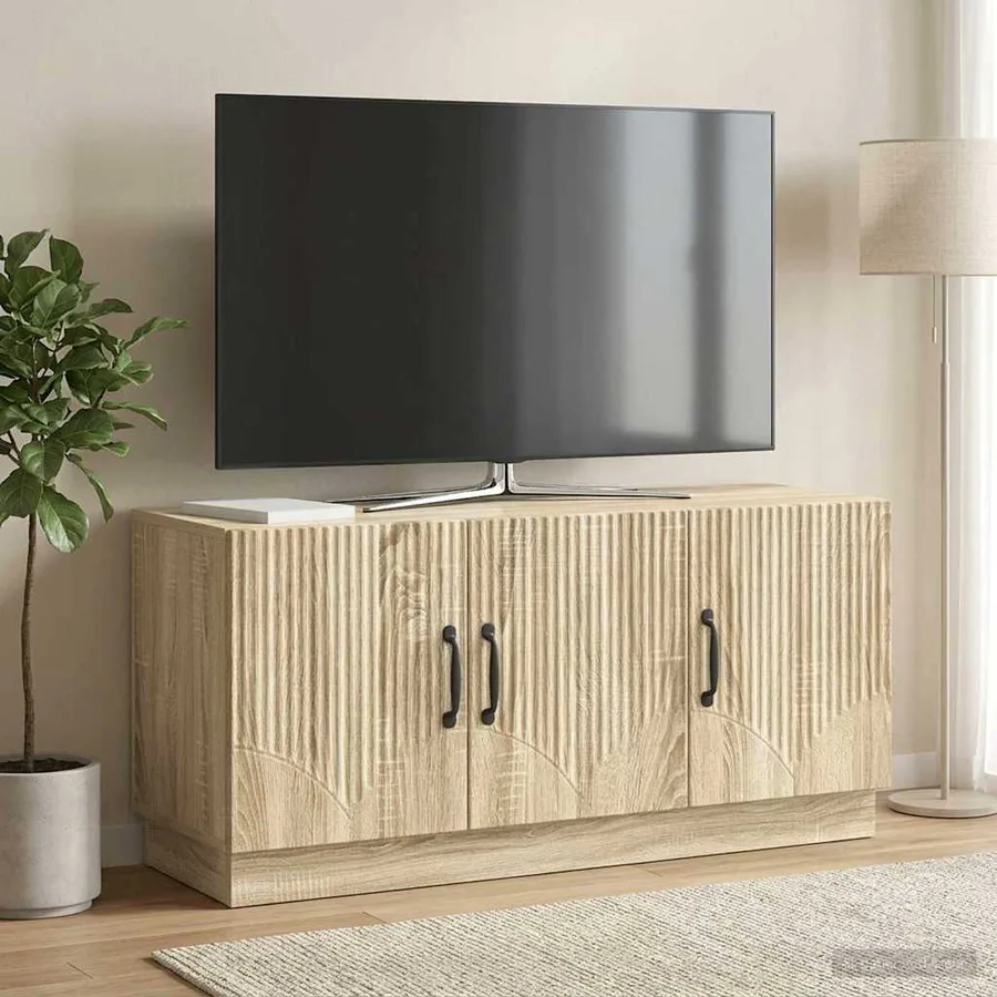 Meuble TV Chêne Sonoma 99 x 34,5 x 47 cm Bois d'ingénierie - 4