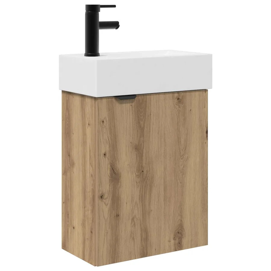 Meuble de salle de bain avec robinet Chêne artisanal - 2