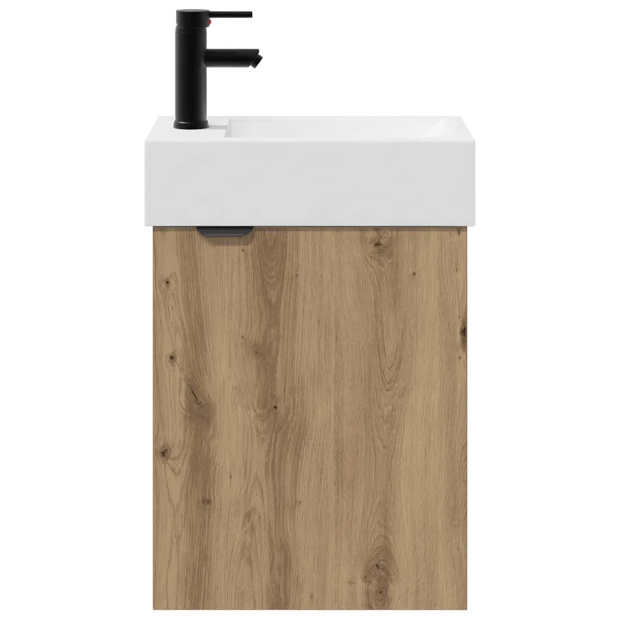 Meuble de salle de bain avec robinet Chêne artisanal - 5