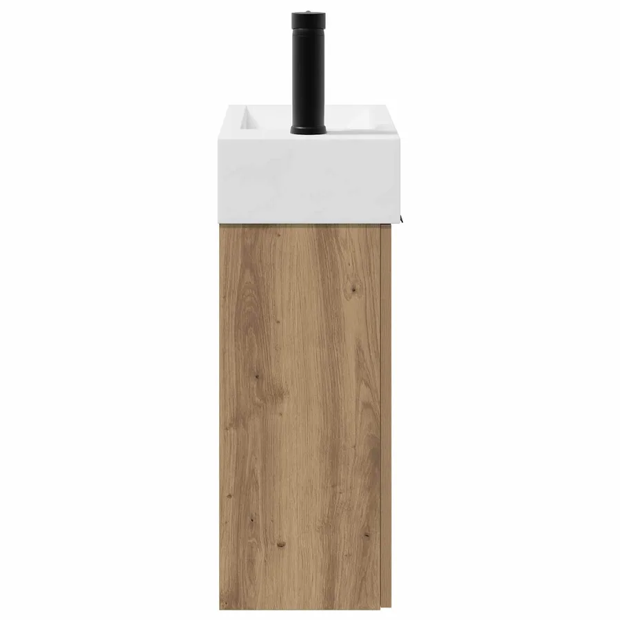 Meuble de salle de bain avec robinet Chêne artisanal - 6