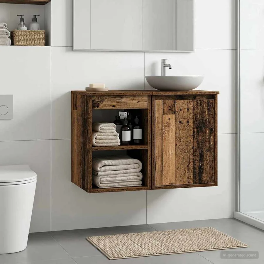 Meuble de Salle de Bain In-between Bois ancien 30 x 35 x 50 cm - 4