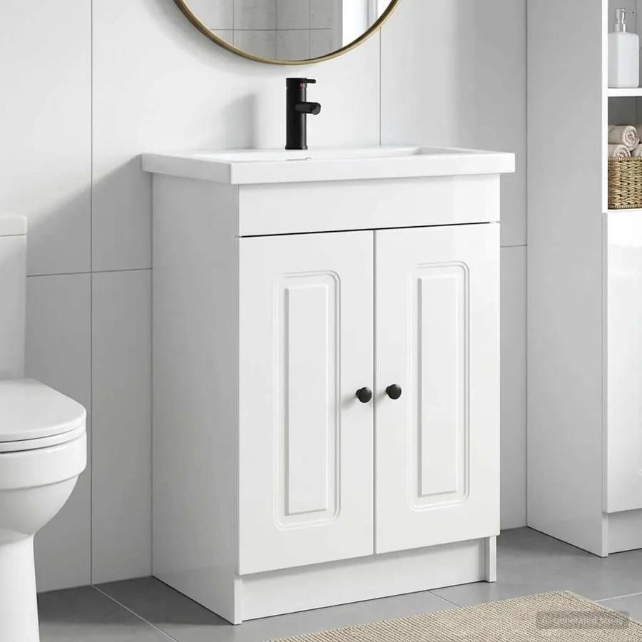 Ensemble de mobilier de salle de bain Blanc brillant