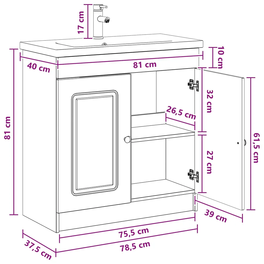 Ensemble de mobilier de salle de bain Blanc brillant - 12