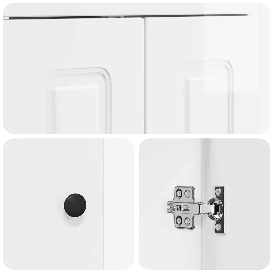 Ensemble de mobilier de salle de bain Blanc brillant - 8