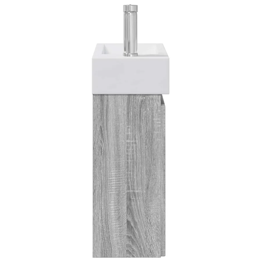 Meuble de salle de bain avec robinet Sonoma gris - 6
