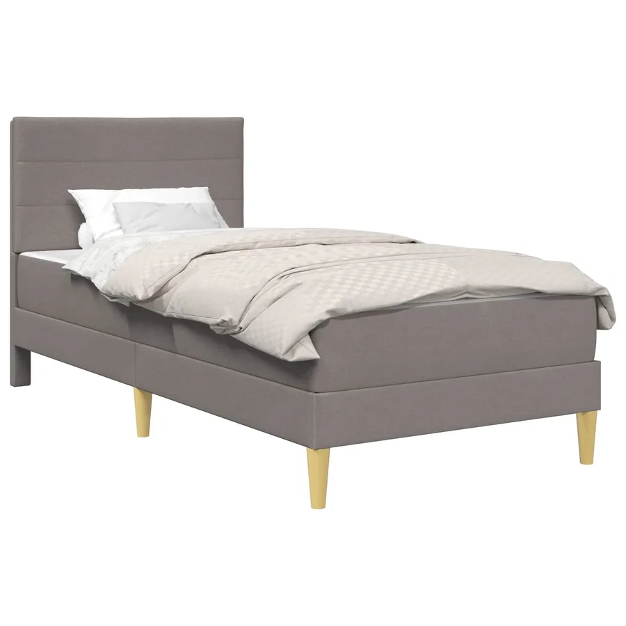 Cadre de lit Taupe 80 x 200 cm Polyester - 2