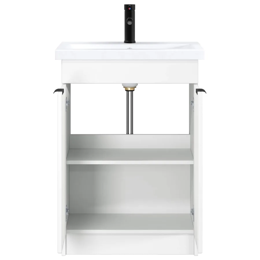 Ensemble de mobilier de salle de bain Blanc 56 x 37,5 x 81 cm - 3