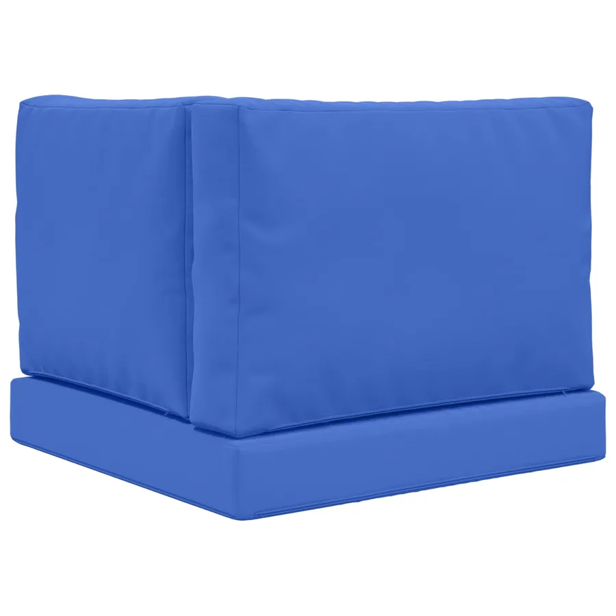 Coussin de canapé d'extérieur 3 pcs Bleu royal Polyester - 7