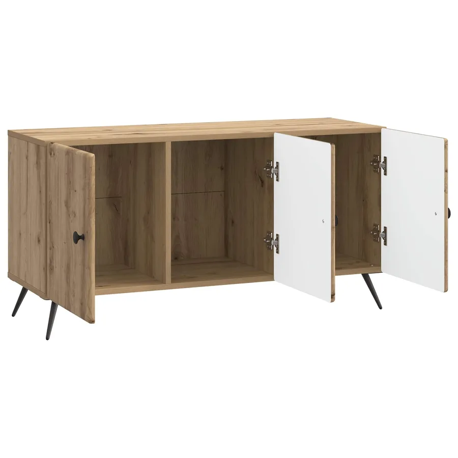 Meuble TV 99 x 34,5 x 50 cm Chêne artisanal Bois d'ingénierie - 5