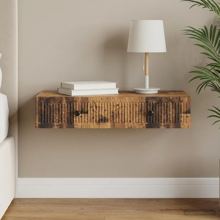 Table d'appoint murale Bois ancien 87,5 x 34,5 x 17 cm