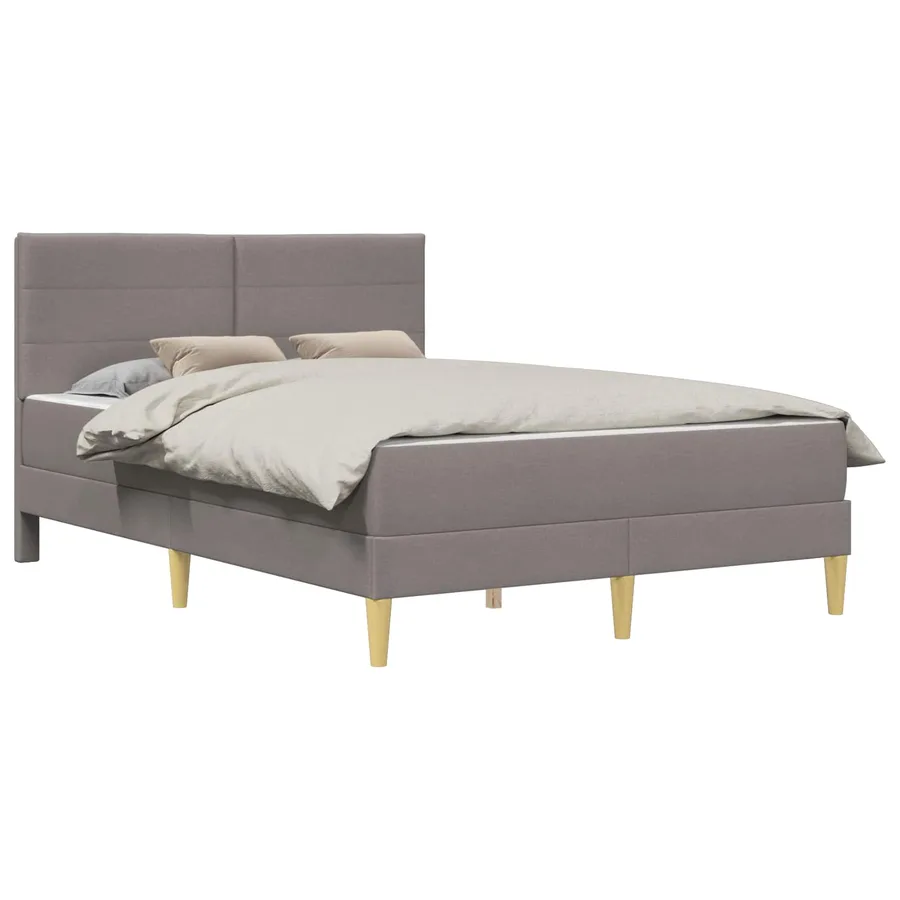 Cadre de lit Taupe 120 x 200 cm Polyester - 2