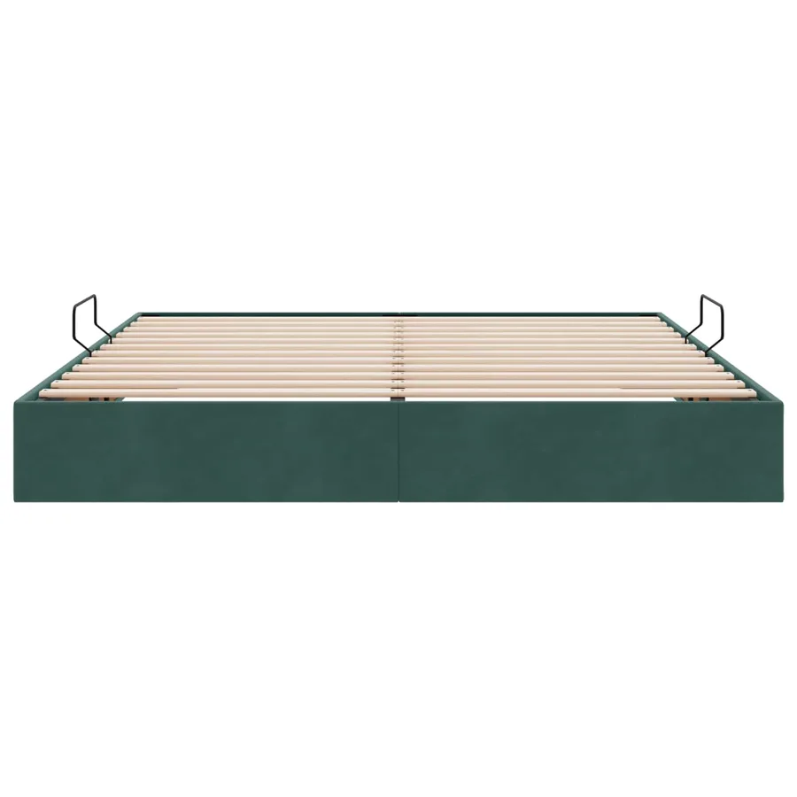 Cadre de lit ottoman Vert foncé 160 x 200 cm Velours - 7