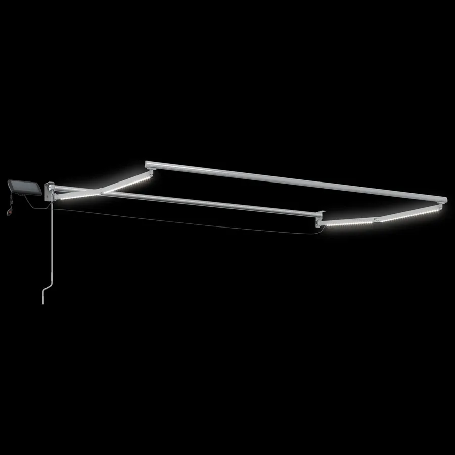 Store rétractable manuel avec LEDs Anthracite et blanc 3 x 2 m - 6