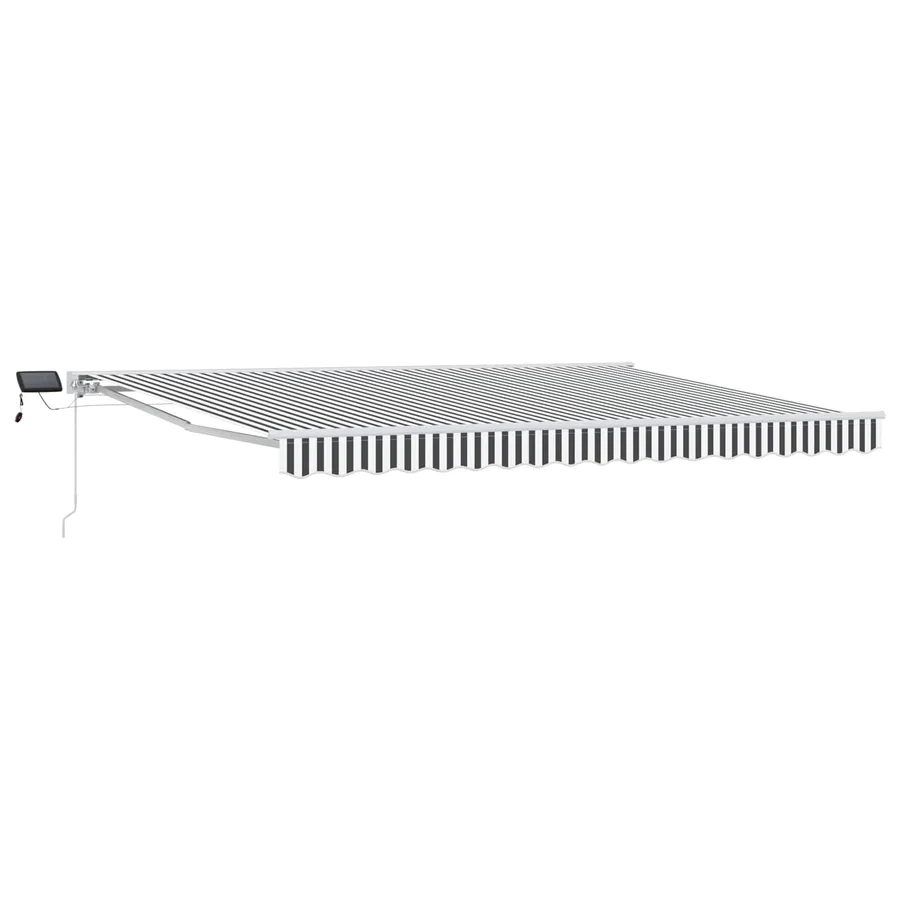 Cadre de store manuel avec LEDs Anthracite et blanc 5 x 3 m - 2