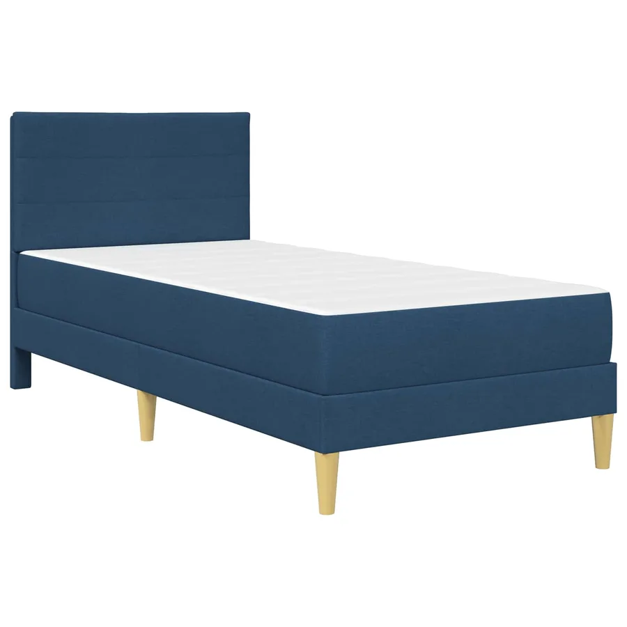 Cadre de lit Bleu 90 x 190 cm Polyester - 3