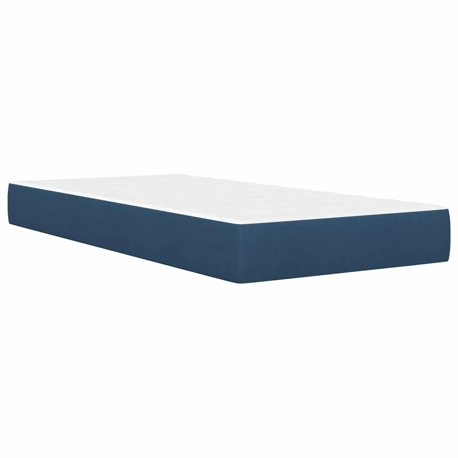 Cadre de lit Bleu 90 x 190 cm Polyester - 5
