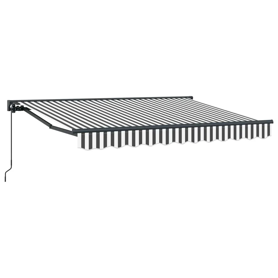 Auvent rétractable manuel Anthracite et blanc 3 x 2 m - 2
