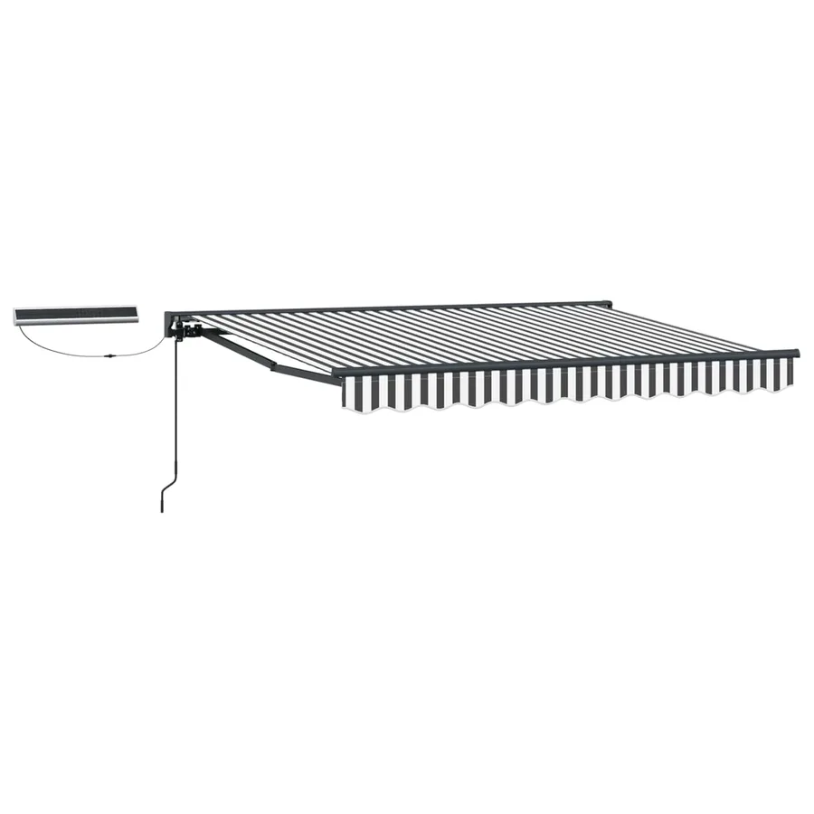 Auvent rétractable électrique Anthracite et blanc 3 x 2 m - 2