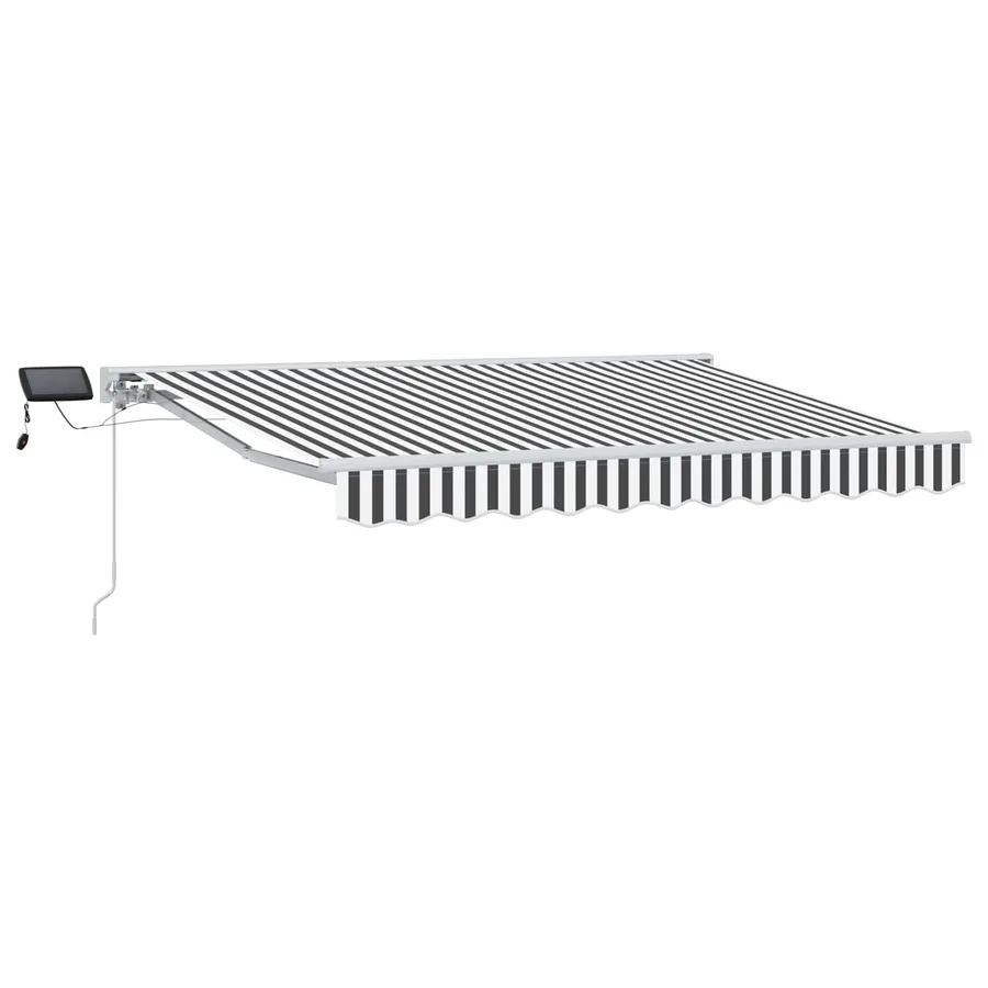 Cadre de store manuel avec LEDs Anthracite et blanc 3 x 2 m - 2