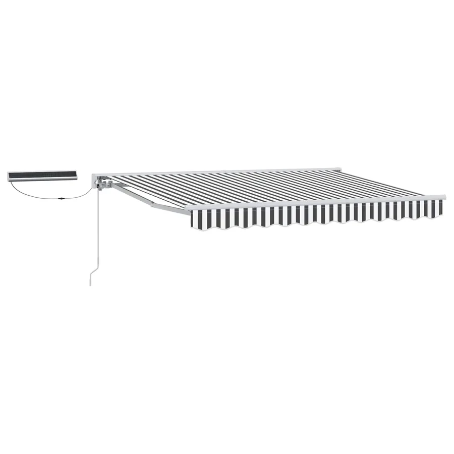 Auvent rétractable électrique Anthracite et blanc 3 x 2 m - 2