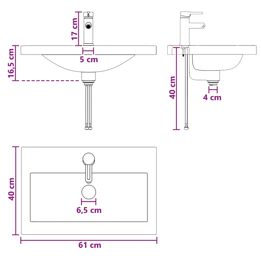 Ensemble de mobilier de salle de bain Sonoma gris - 13