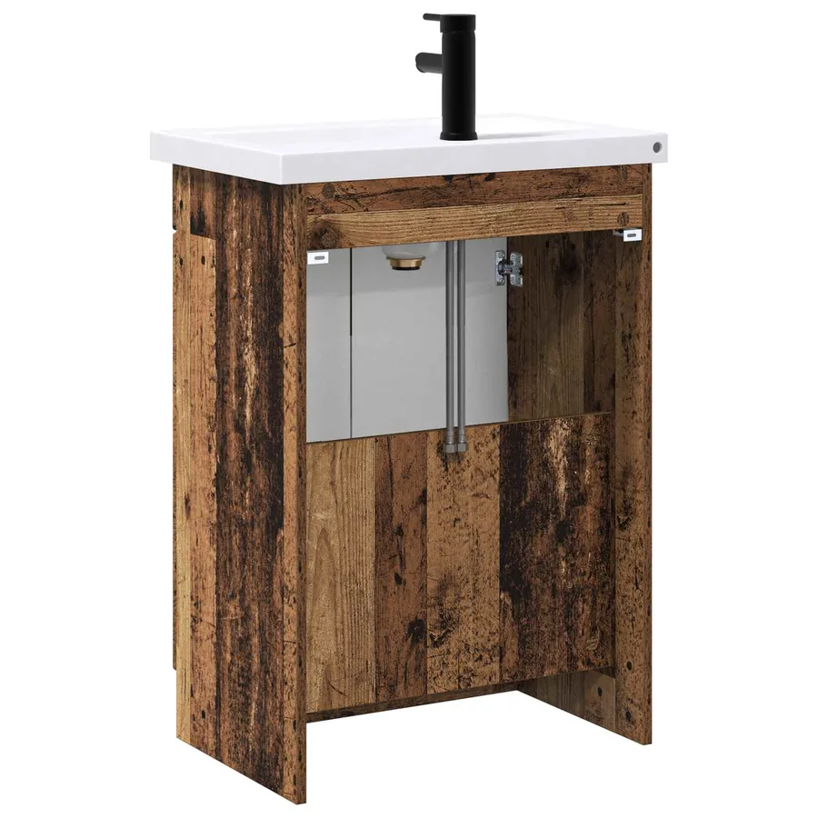 Ensemble de mobilier de salle de bain Bois ancien - 7