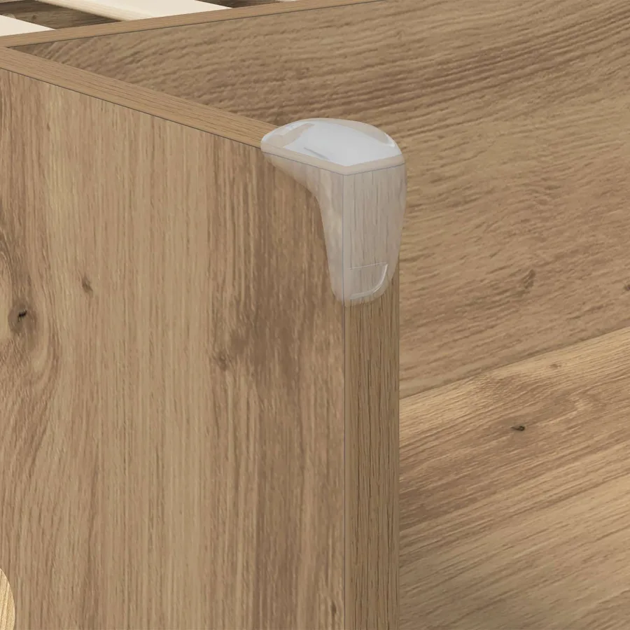 Lit haut pour enfants avec bureau Chêne artisanal - 7