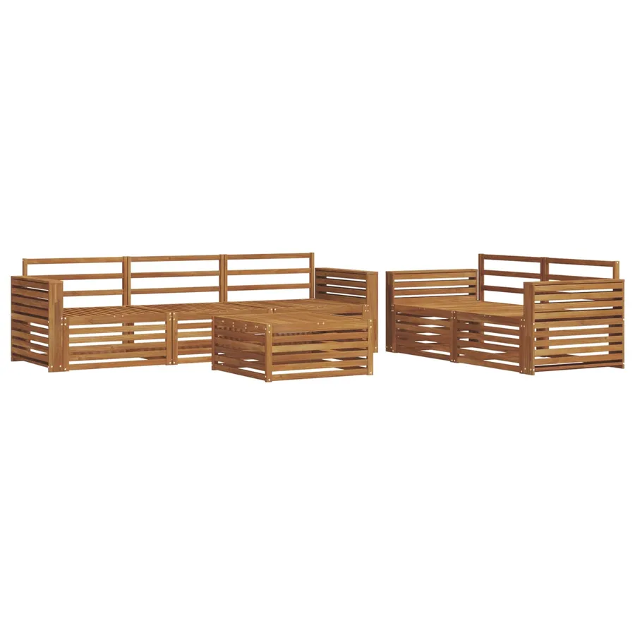 Ensemble de canapés d'extérieur 6 pcs Naturel - 2