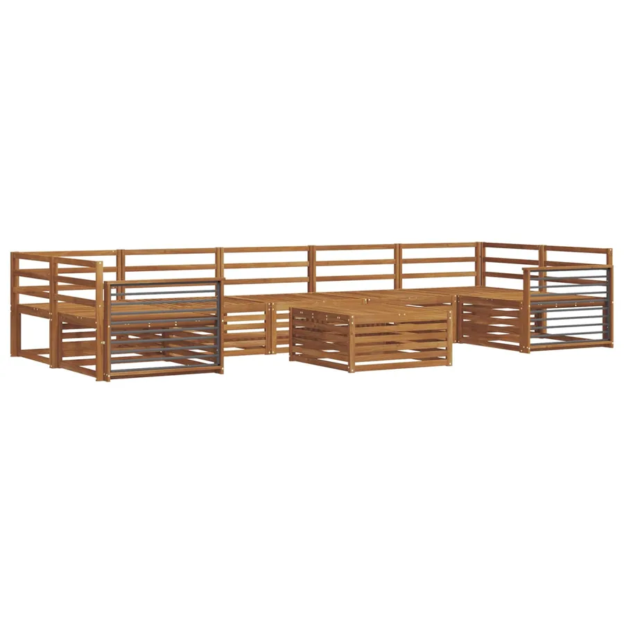 Ensemble de canapés d'extérieur 8 pcs Naturel - 2